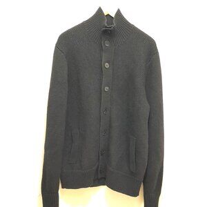 Vtg Mens Chunky Wool Blend Heavyweight Winter Ribbed Knit Size Large Cardigan